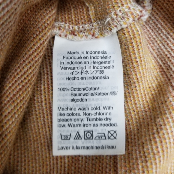 Madewell Stripe Brown Textured Top. Size Small - Picture 7 of 7